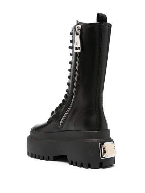 dolce gabbana combat boots|dolce & gabbana denim boots.